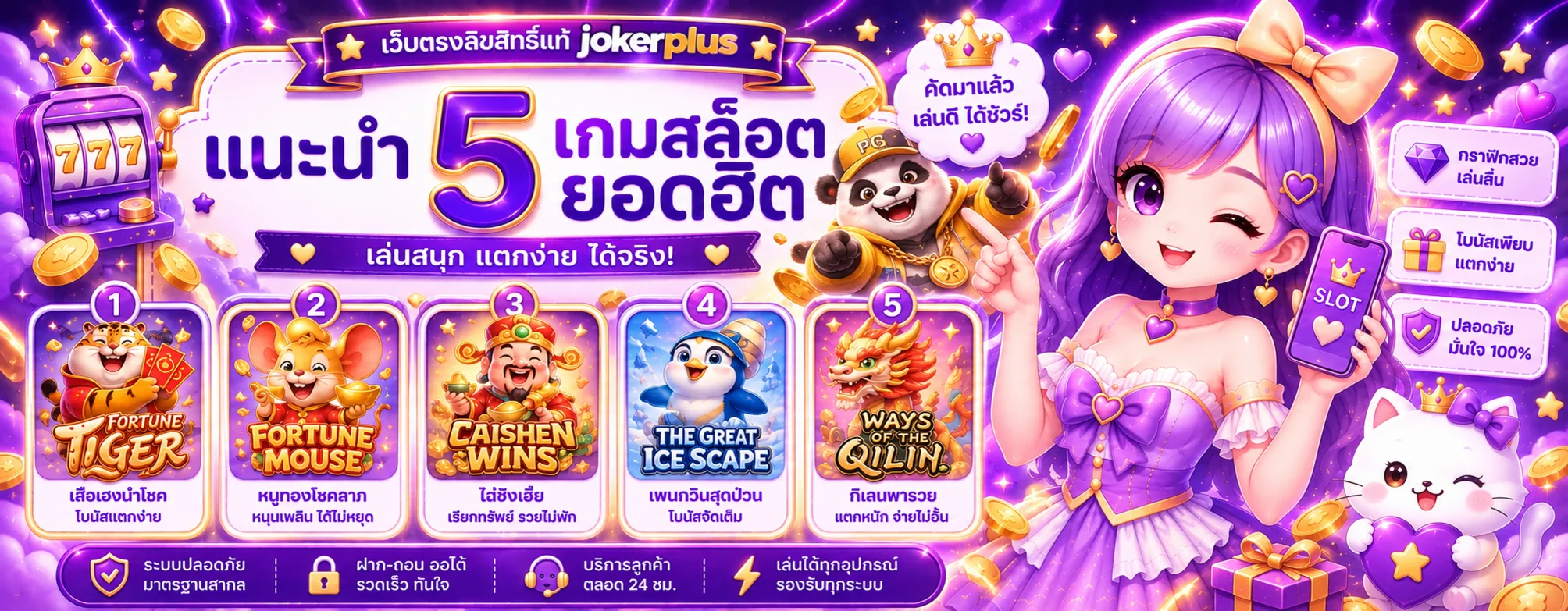 แนะนำเกมสล็อตยอดนิยมบน jokerplus